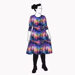 Rainbow forest Snurrklänning