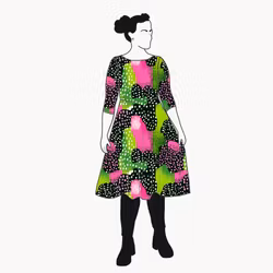 Vattenmelon Snurrklänning