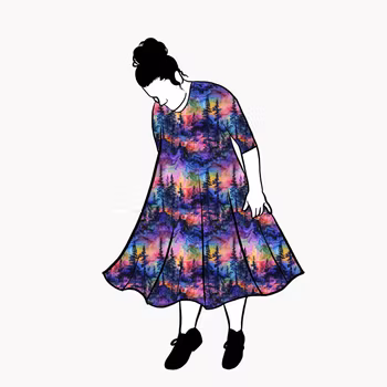 Rainbow forest Groove Dress