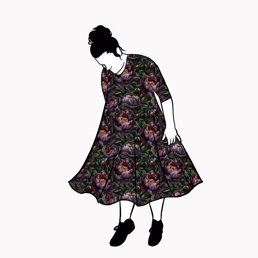 Peony night Groove Dress
