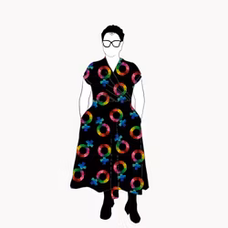 Groovy femme Omlotten klänning