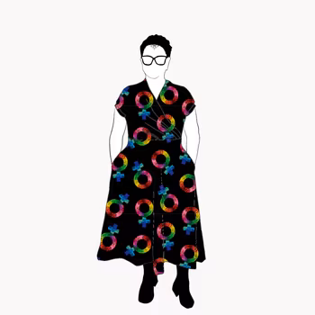 Groovy femme Omlotten klänning