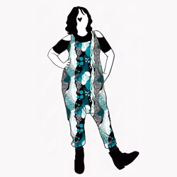 Fluid Teal Jumpsuit (alla ärmlängder)