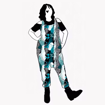 Fluid Teal Jumpsuit (alla ärmlängder)