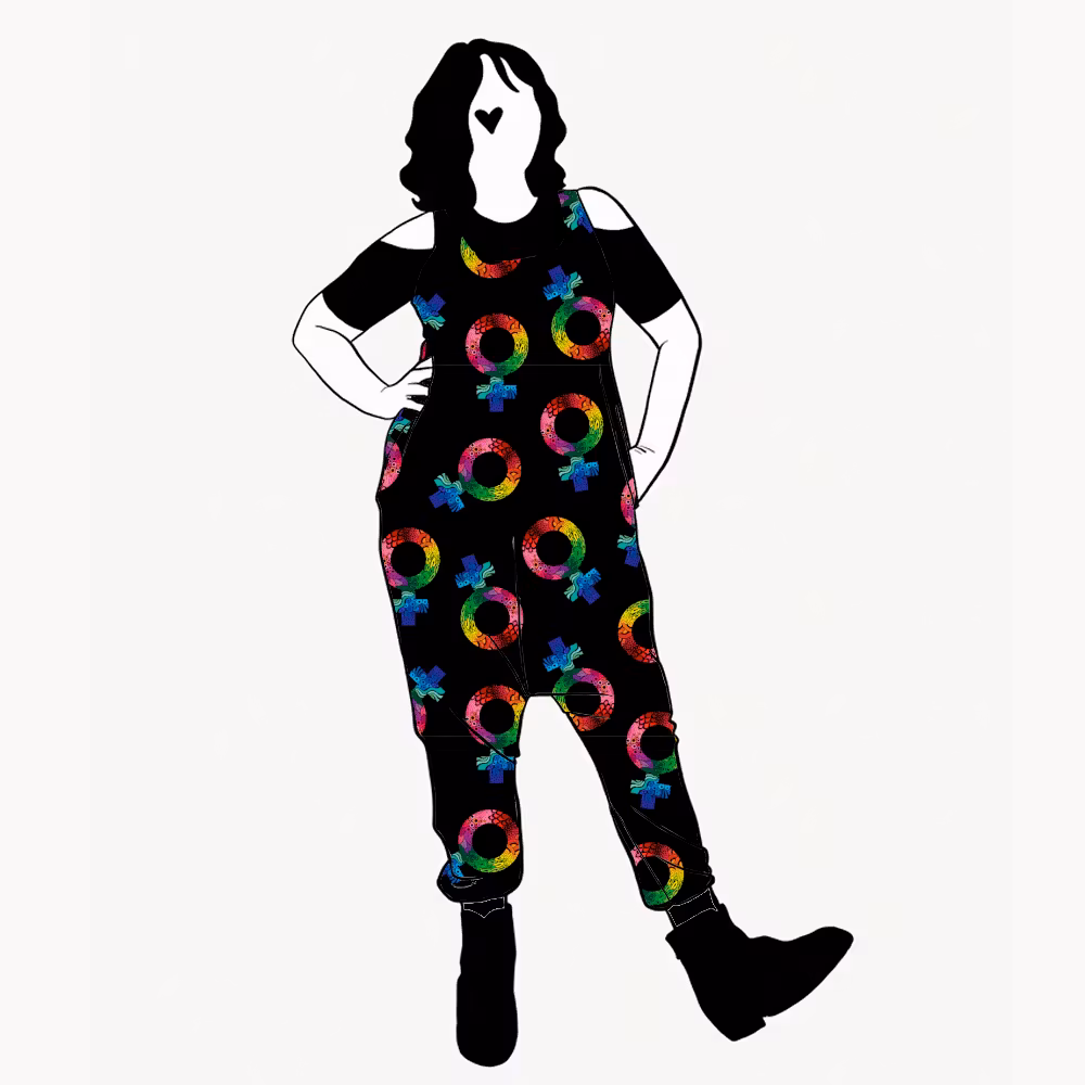 Groovy femme Jumpsuit (alla ärmlängder)
