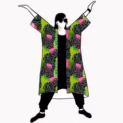 Vattenmelon Jersey kimono