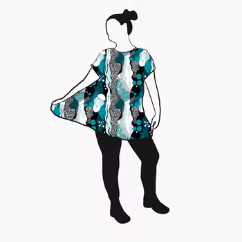 Fluid Teal Tunika