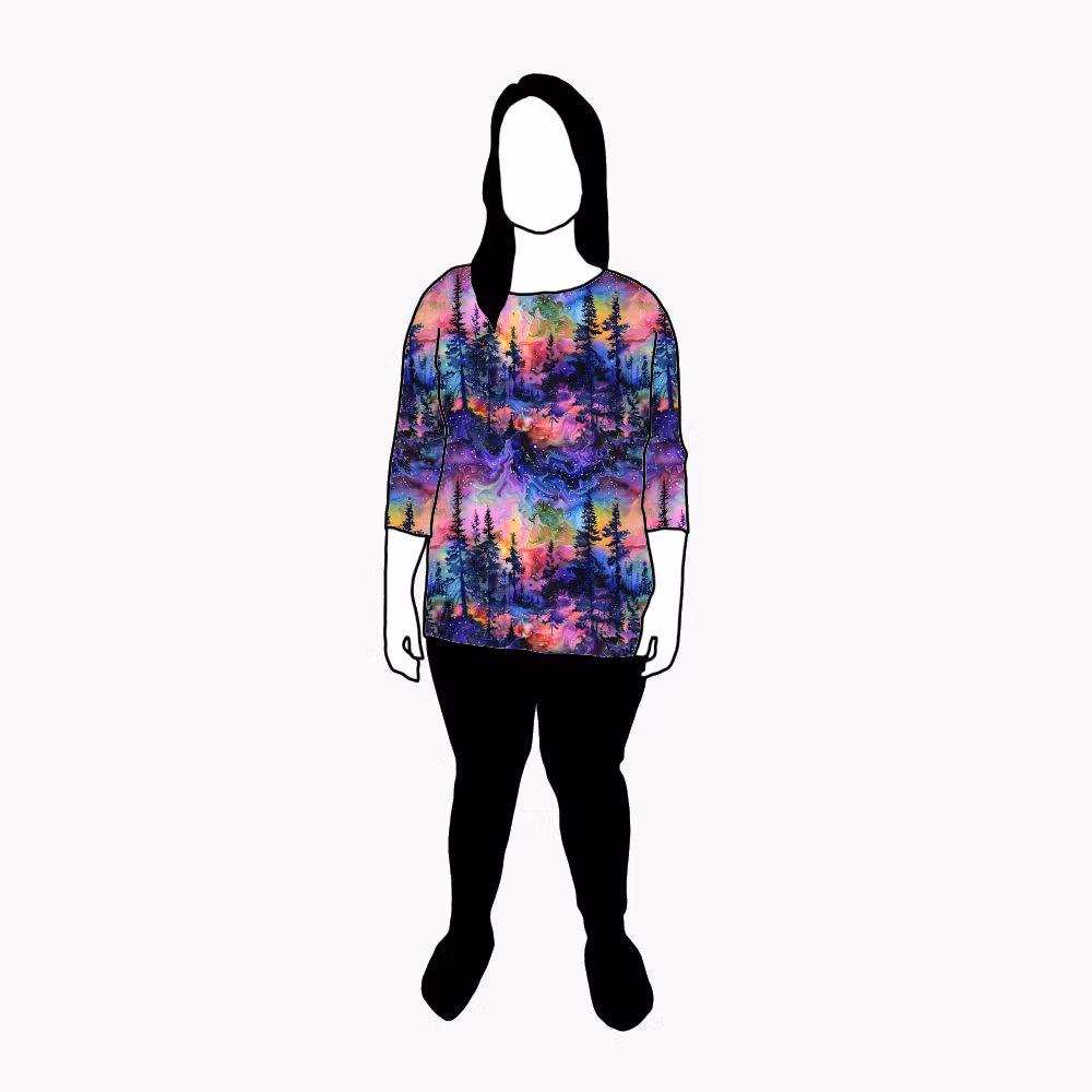 Rainbow forest Boxy Top & Boxy Crop