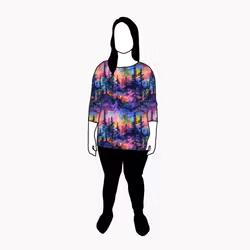 Rainbow forest Boxy Top & Boxy Crop