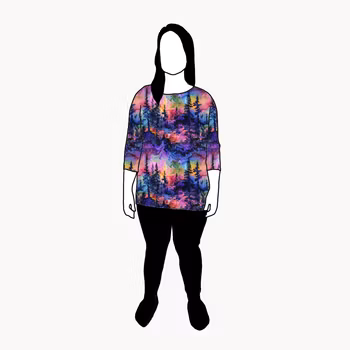 Rainbow forest Boxy Top & Boxy Crop