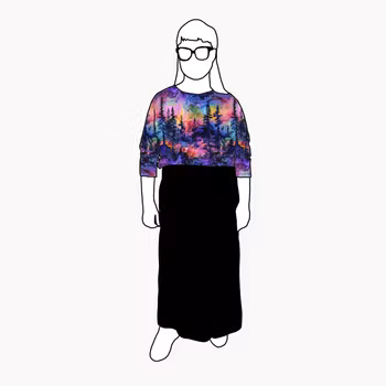 Rainbow forest Boxy Top & Boxy Crop