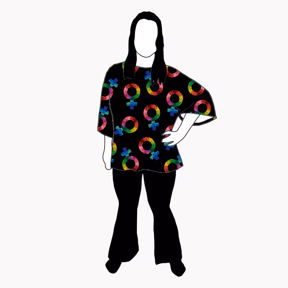 Groovy femme Kimono Tee