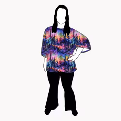 Rainbow forest Kimono Tee