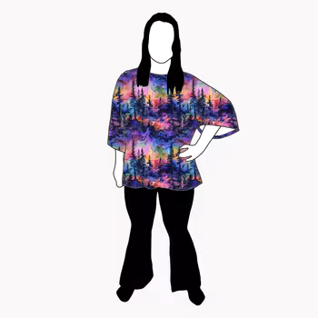 Rainbow forest Kimono Tee
