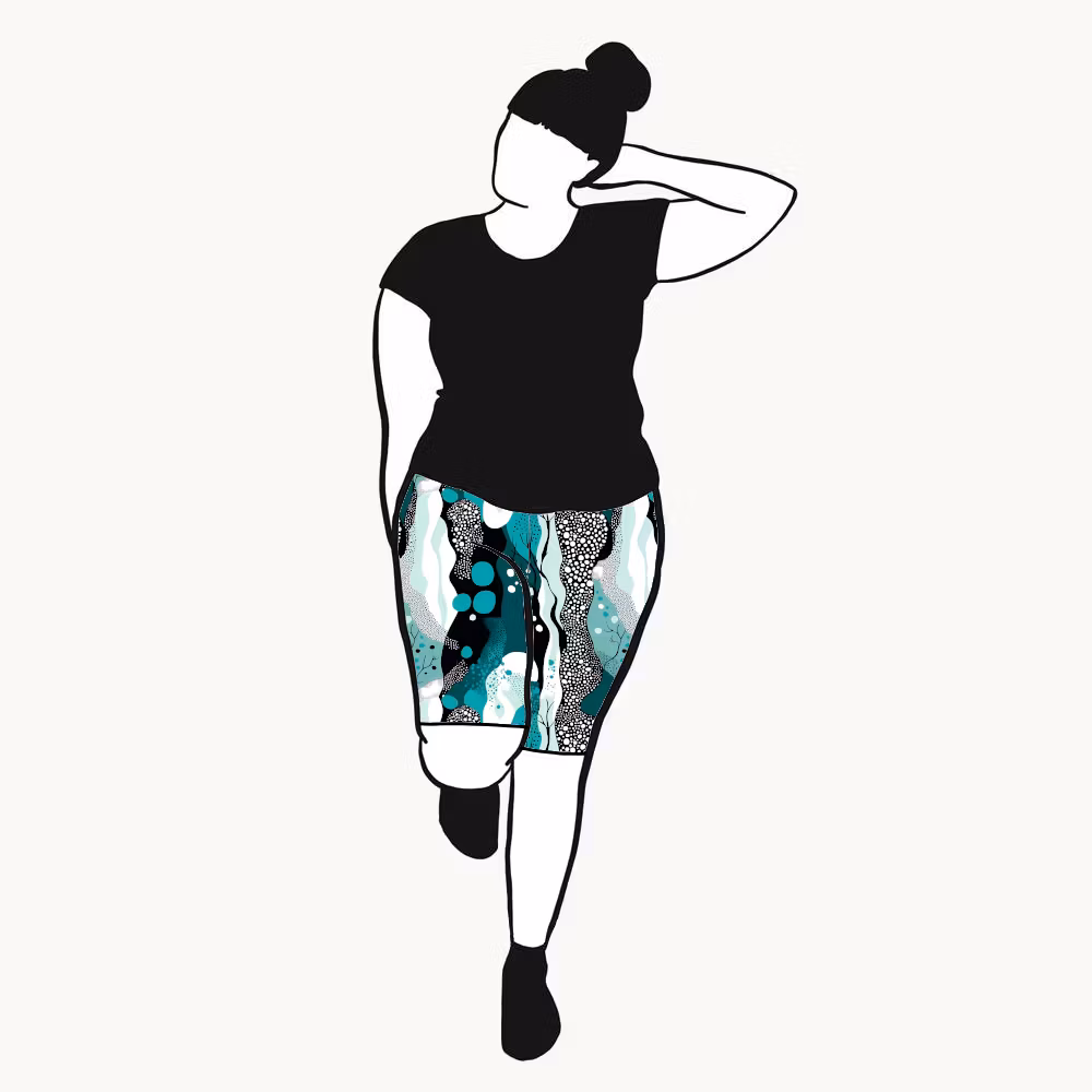 Fluid Teal Cykelbyxa