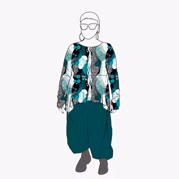 Fluid Teal Peplum Top