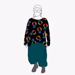 Groovy femme Peplum Top