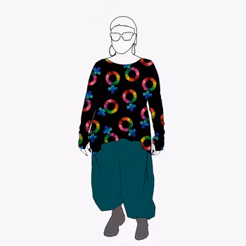 Groovy femme Peplum Top