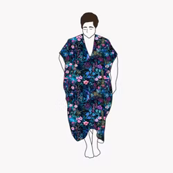 Neon Garden Nya kaftan dress