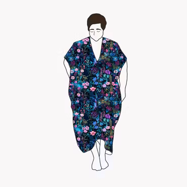 Neon Garden Nya kaftan dress