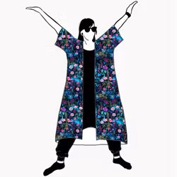 Neon Garden Kimono/Kaftan