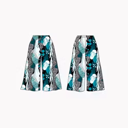 Fluid Teal Wrap pants