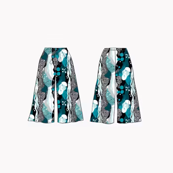 Fluid Teal Wrap pants