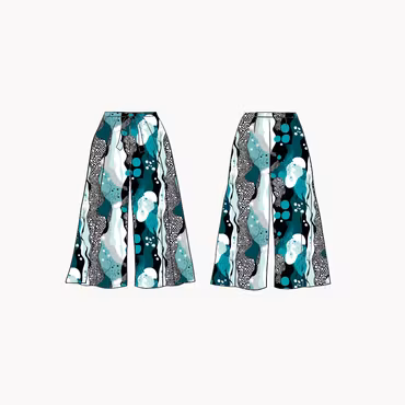 Fluid Teal Wrap pants