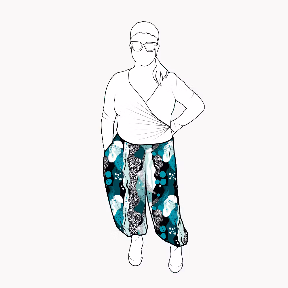 Bubble pants - Fluid Teal