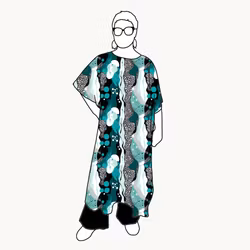 Fluid Teal Relaxed Dress