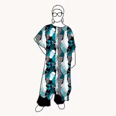 Fluid Teal Relaxed Dress