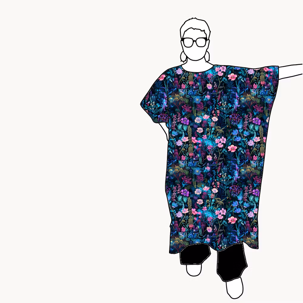 Neon Garden Relaxed Dress