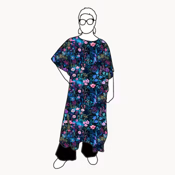 Neon Garden Relaxed Dress