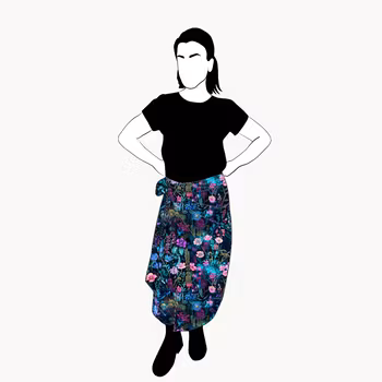 Neon Garden Wrap skirt
