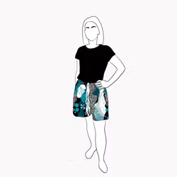 Fluid Teal Viskos-shorts