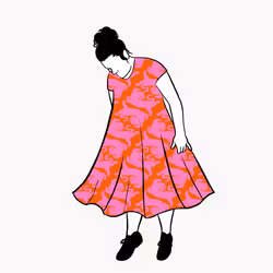 Panter Pink/Orange Groove Dress
