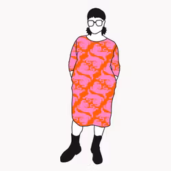 Panter Pink/Orange Boxtunika