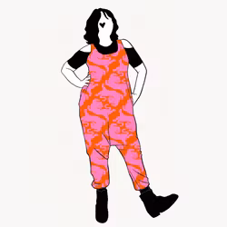 Panter Pink/Orange Jumpsuit (alla ärmlängder)