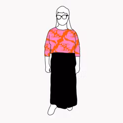 Panter Pink/Orange Boxy Top & Boxy Crop