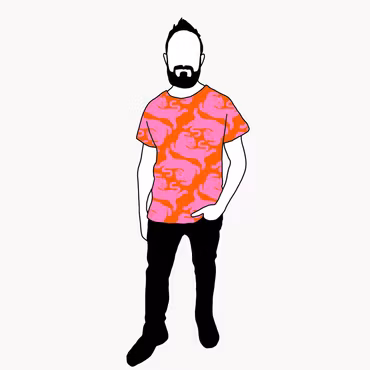 Panter Pink/Orange T-shirt Herr