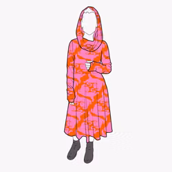 Cozy dress Panter Pink/Orange - Designa din egen klänning