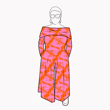 Palazzo Jumpsuit - Panter Pink/Orange