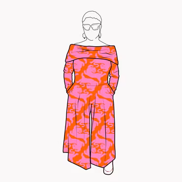 Palazzo Jumpsuit - Panter Pink/Orange