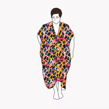 Vibrant leo Nya kaftan dress
