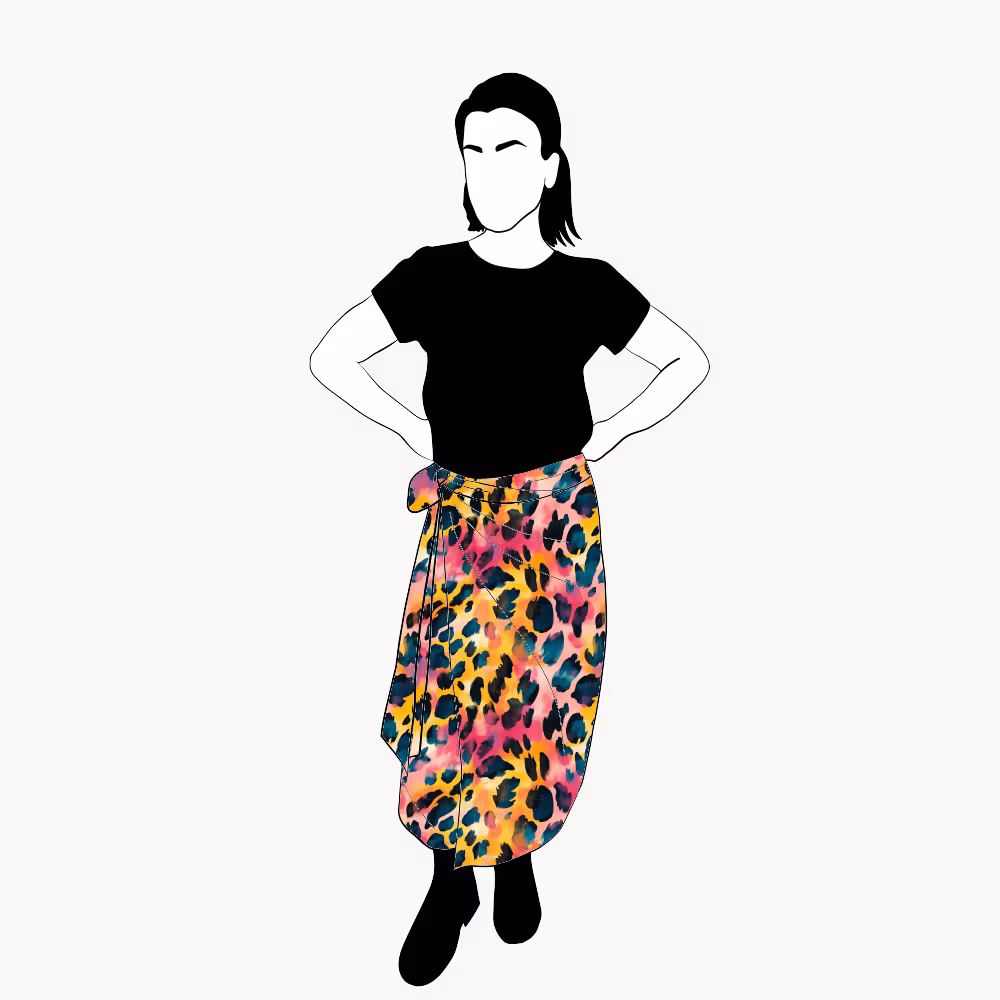 Vibrant leo Wrap skirt