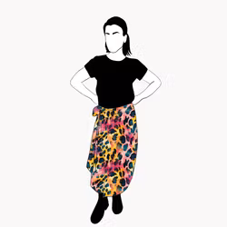 Vibrant leo Wrap skirt
