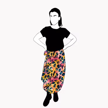 Vibrant leo Wrap skirt