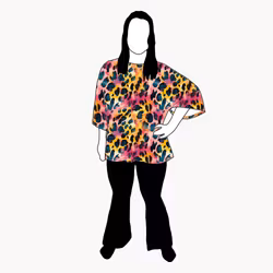 Vibrant leo Kimono Tee Viskos