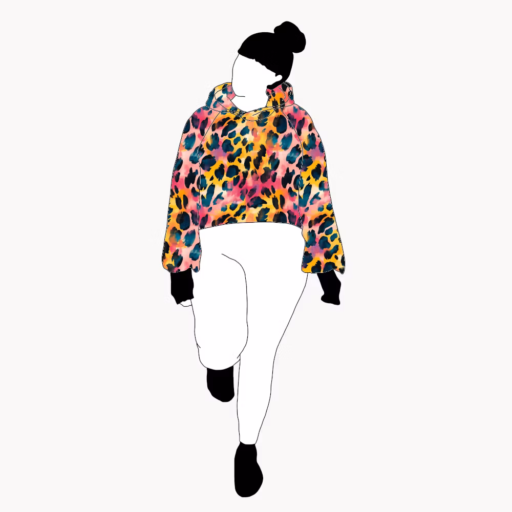 Vibrant leo Crop top deluxe
