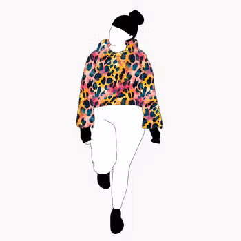 Vibrant leo Crop top deluxe